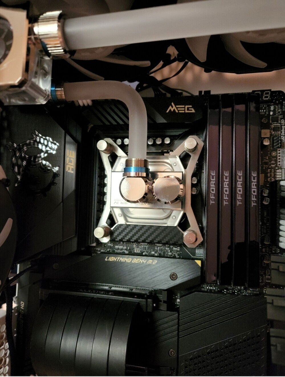 Here goes the first tube!