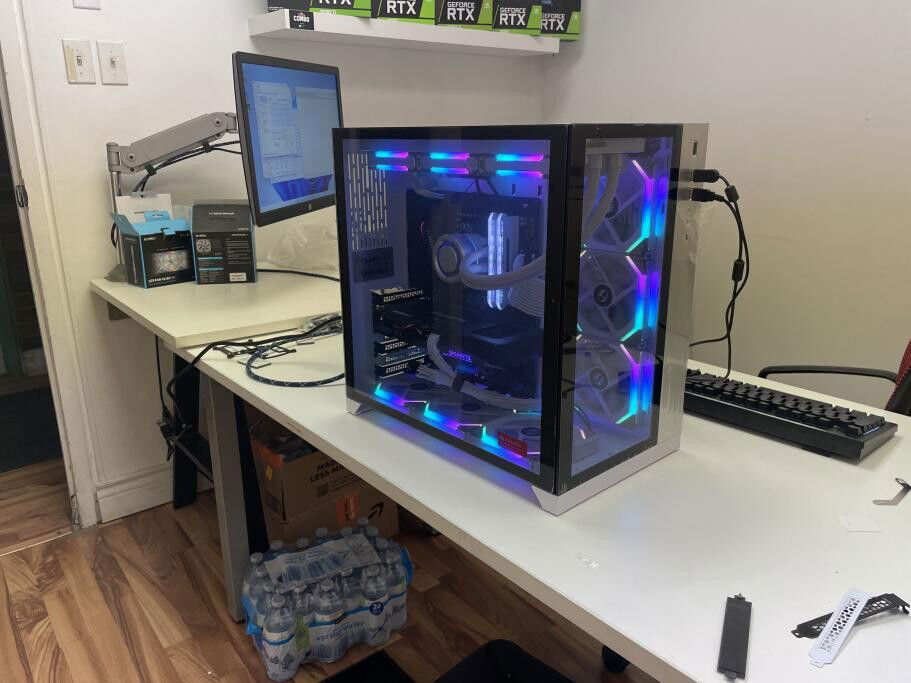 The PC being bench-tested at quoted