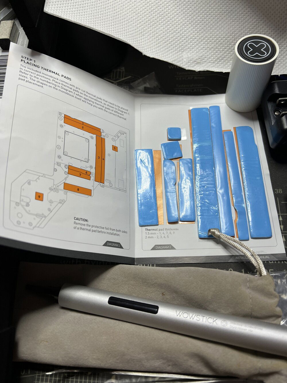 Getting thermal pad in place