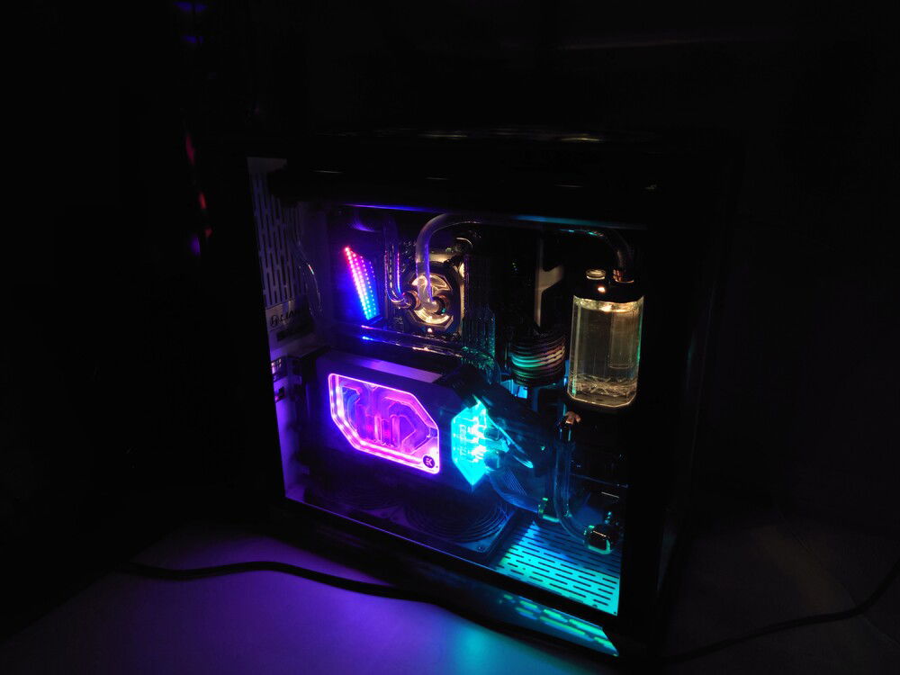 Some RGB, though it's usually turned off except the pump and CPU block which I use to monitor temperature brackets