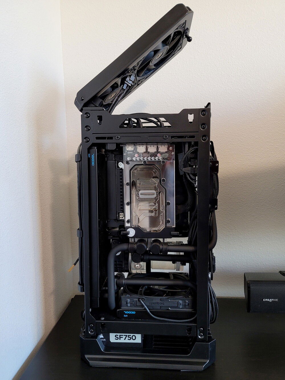 Left side with panels removed. Octo controller mounted in the upper right.