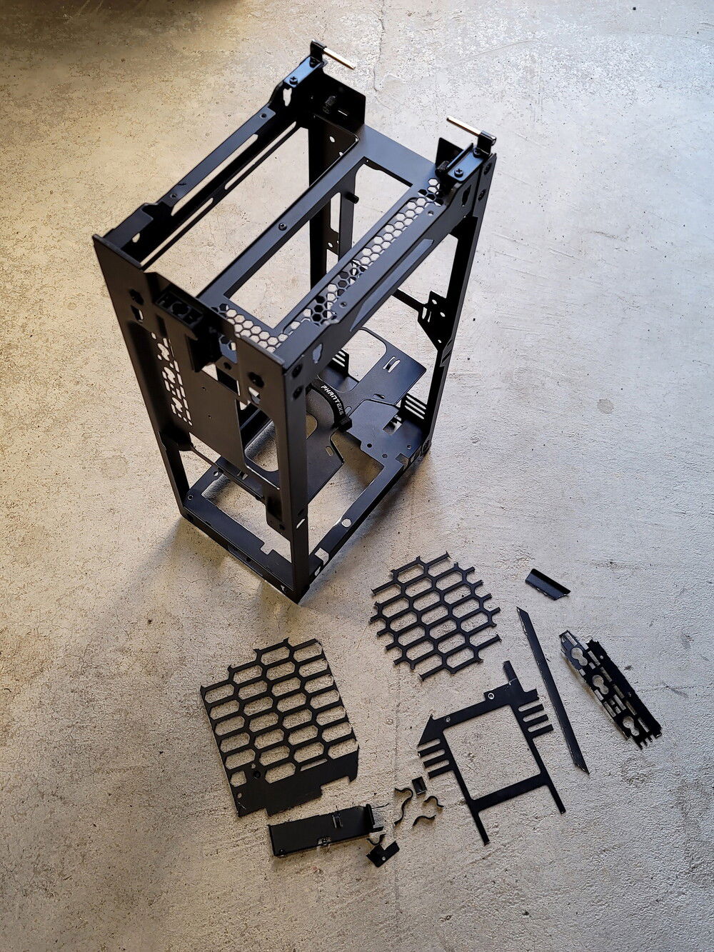 Pieces cut off of the frame.