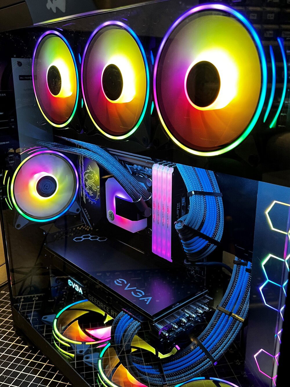 Making my own custom cables really helped out in this case, as the cable runs were really different from most cases.