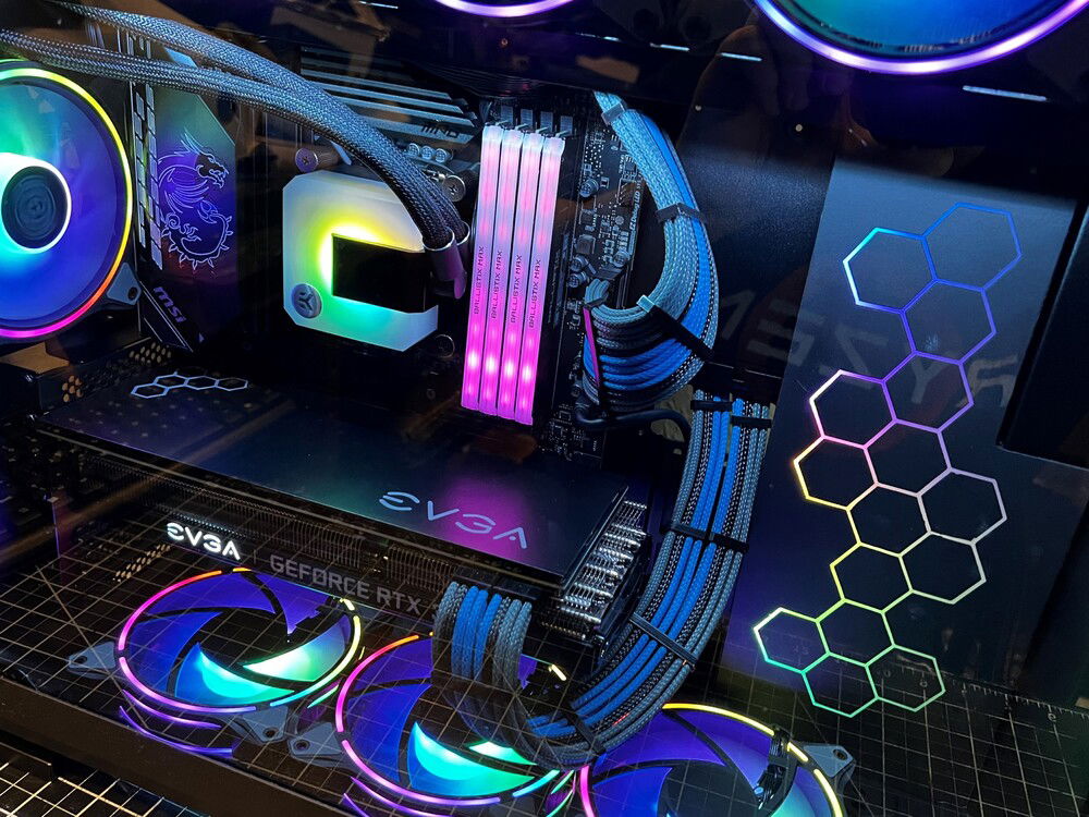 The GPU didn't have a backplate, so I made one from aluminum. First time making a metal backplate. I used thermal pads on the VRMs and back of the die so heat wouldn't just accumulate.