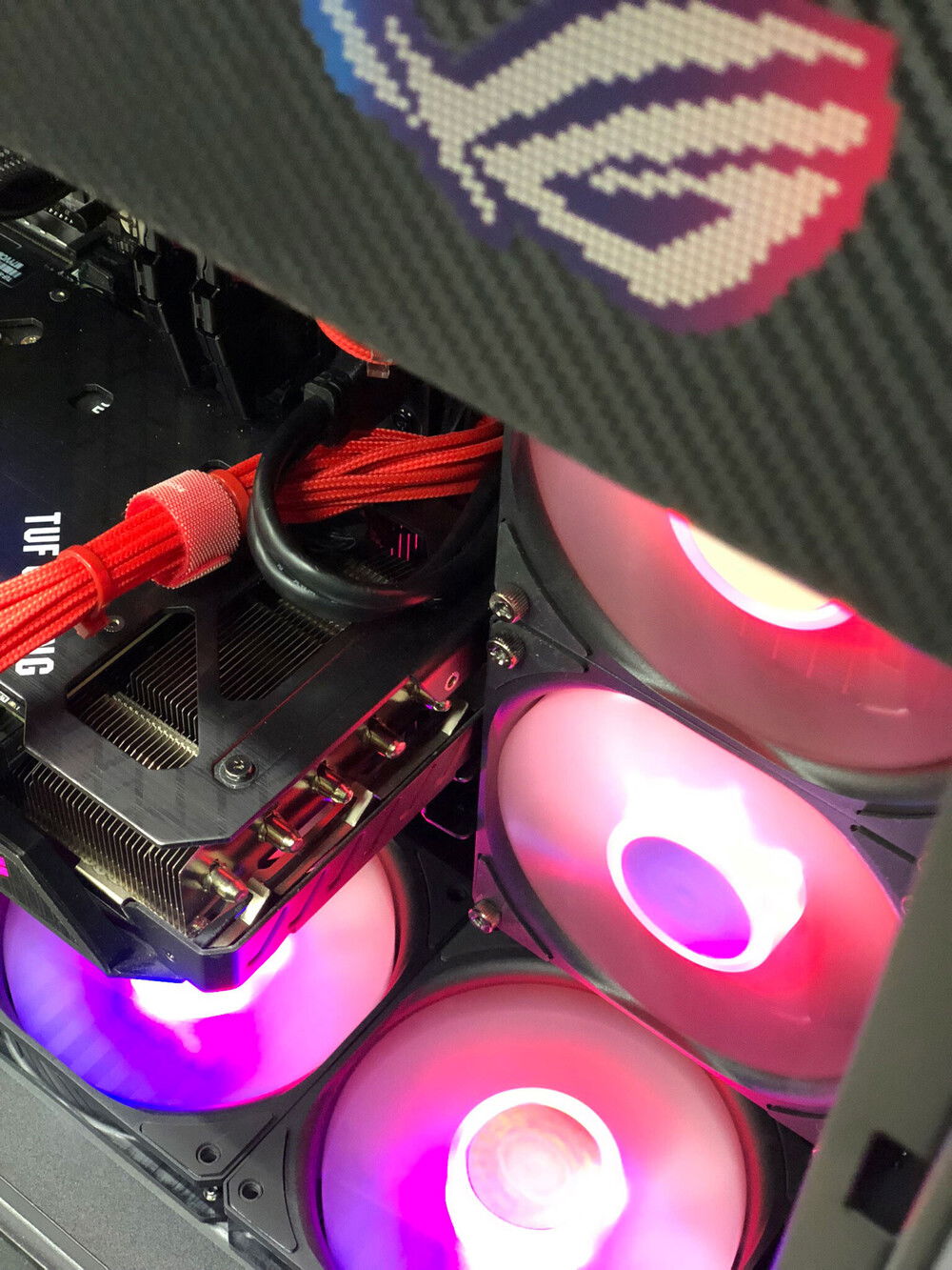 Top view of the build with Tempered Glass off.