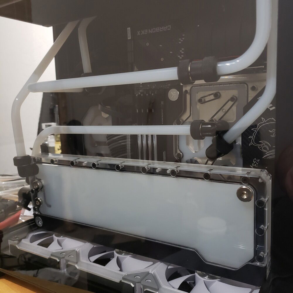 Right after finishing the build testing the fluid making sure everything everything is god to go.