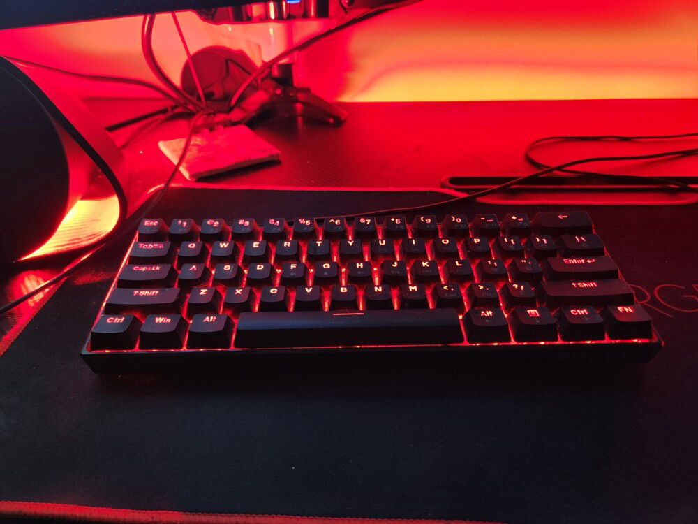 Dierya DK61e
Decent keyboard for the price. Not cheap feeling for its relatively cheap price tag. Full RGB support, function keys for most-needed quick functions.