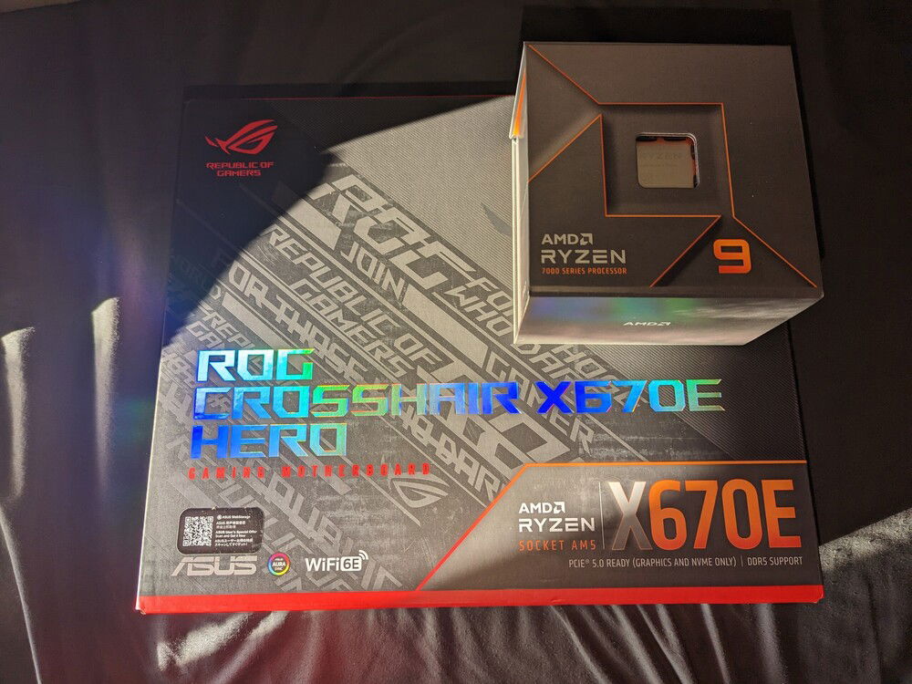 X670e hero and 7950x