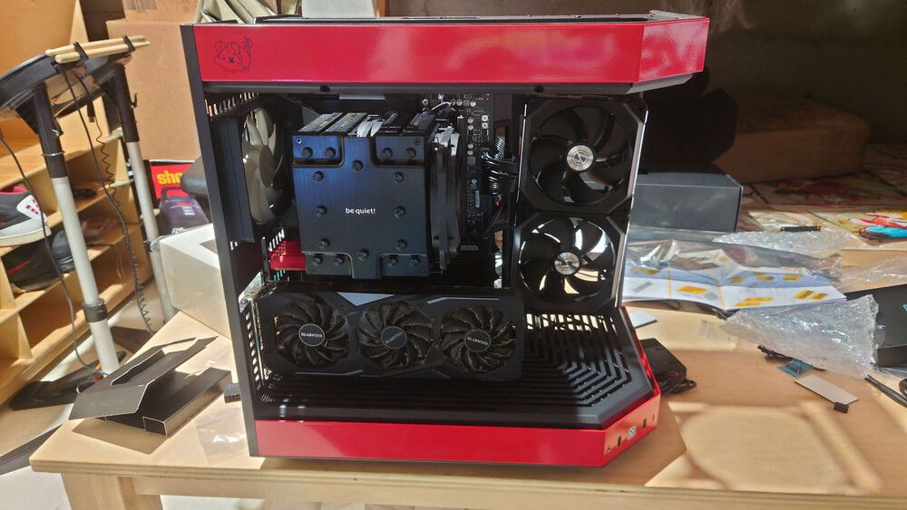 Test fit using my old 2060 Super and with the fans not mounted.