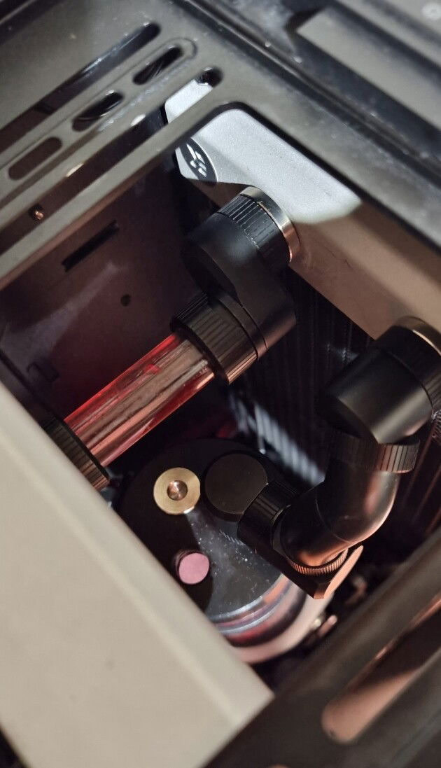 Between the rads and the pump