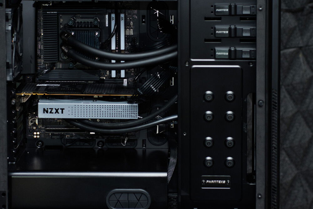 NZXT kit with an old Intel AIO works well (57C max)