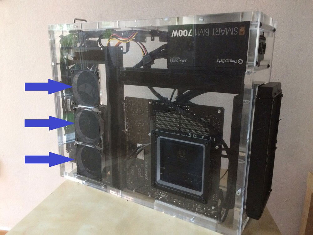 Direct air intake for GPU and back-plate access