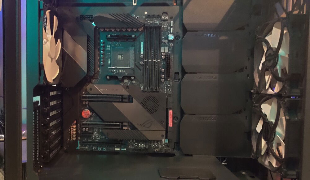 Putting the new board in the Evolv X.