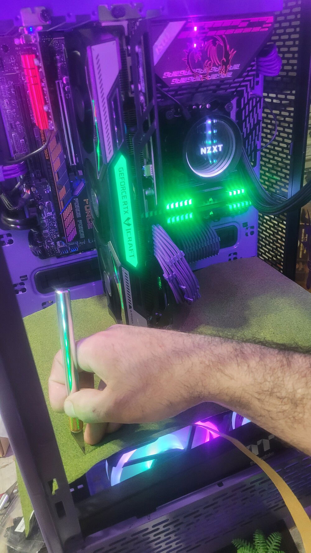 Cutting to size,then cutting out the 2 airflow areas