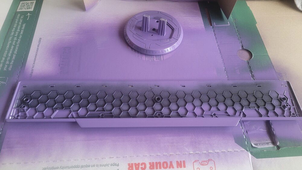 Monitor and KB accent paint 1st coat