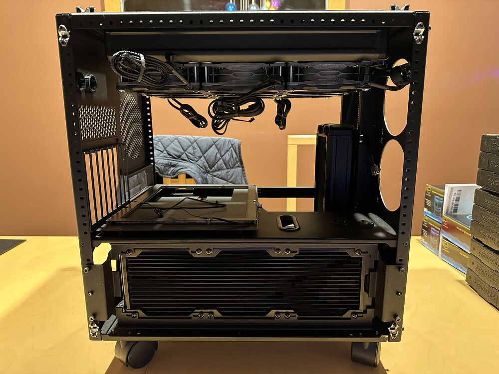 Radiators and most fans are mounted.