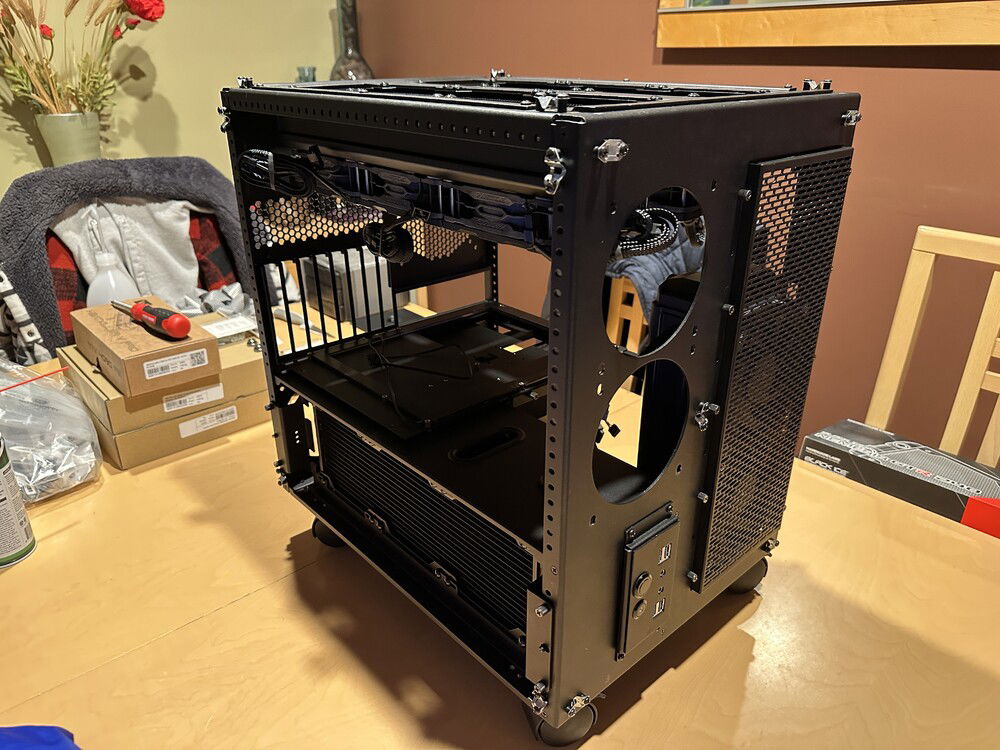 Radiators and most fans are mounted.