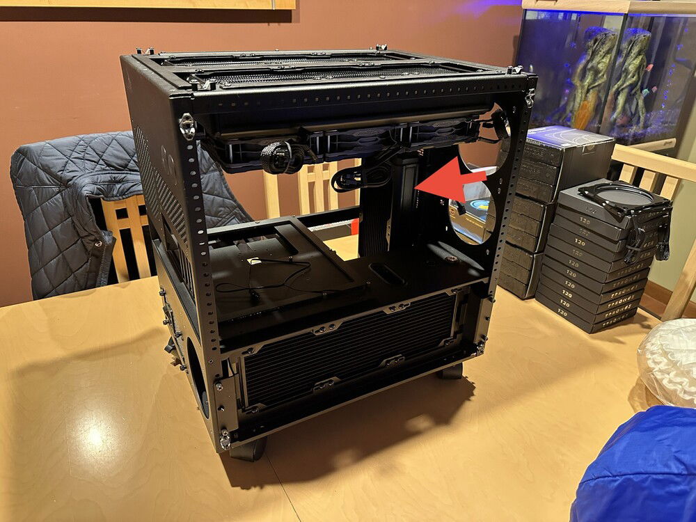 Radiators and most fans are mounted.