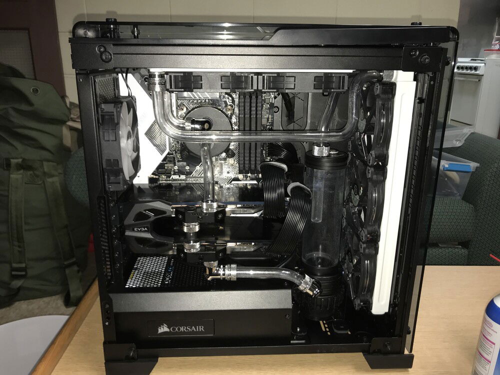 I was pretty happy with the final hard loop runs, as well as the colors of the radiators and fittings.