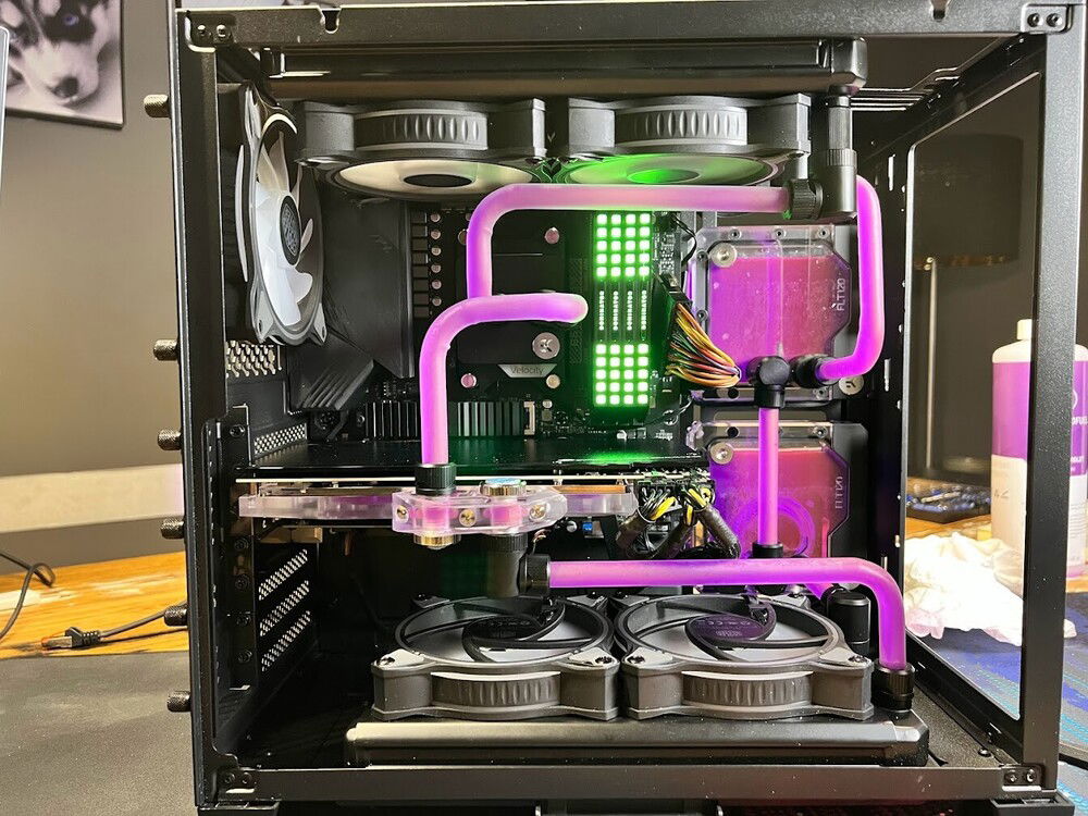 Piped up and filled - leak testing :-)