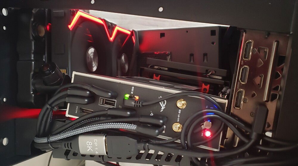 Cable extensions with 90 degree connectors made this project possible.