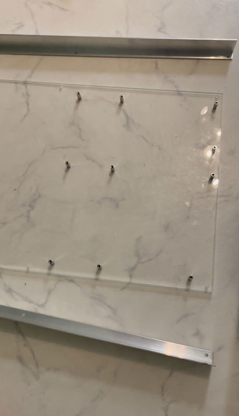 The plexiglass was actually really nice to work with as a top for the bench.