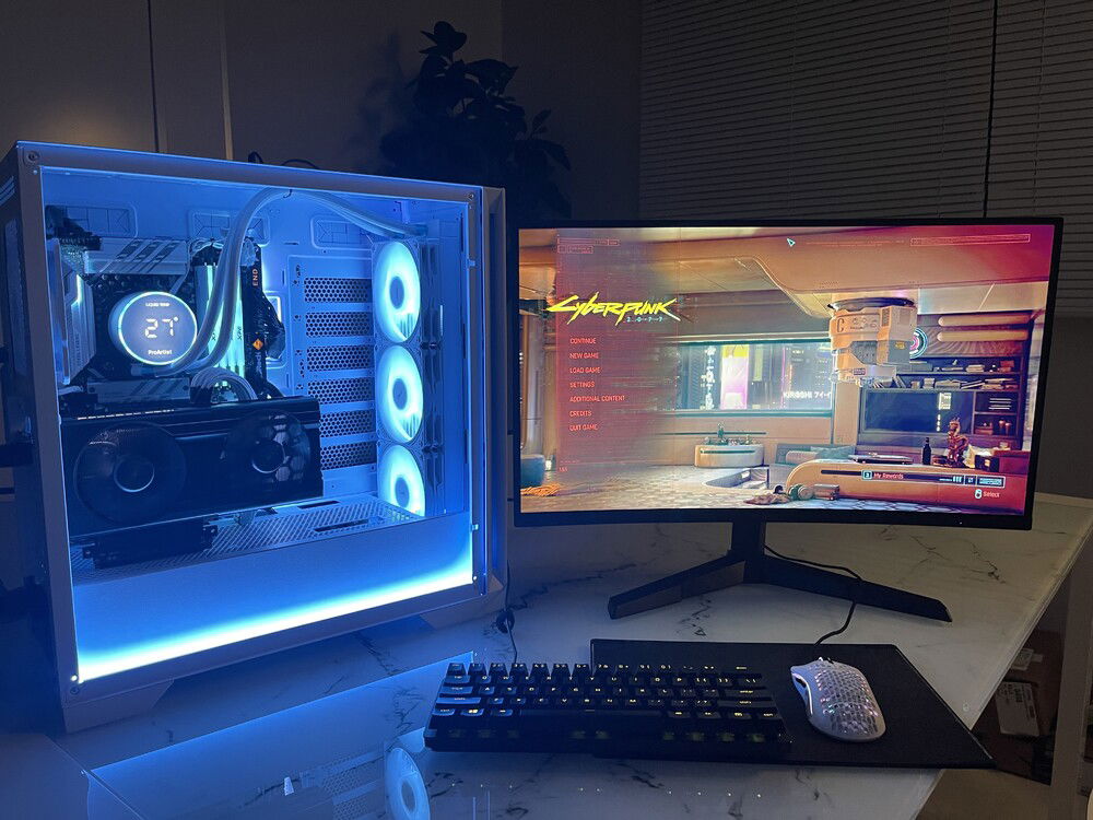 With a nice +200 core, +1000 memory overclock, I was able to get a stable 60 FPS with ray tracing + DLSS at 2440x1440p in Cyberpunk 2077. Not bad!