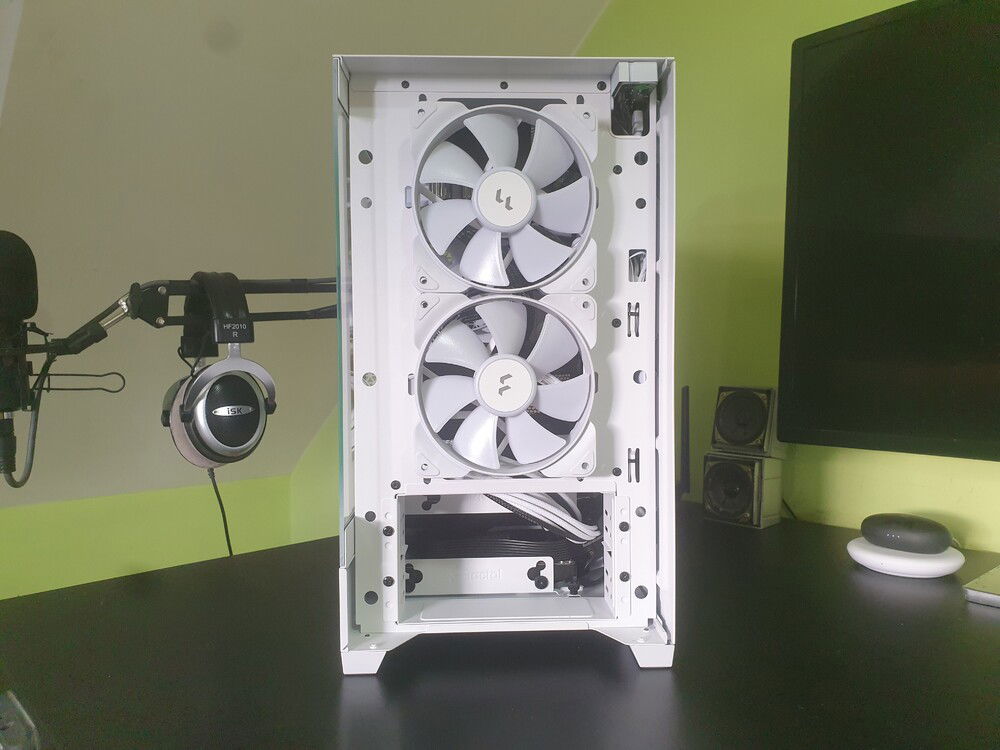 Front without lower cover, mesh and without drawer