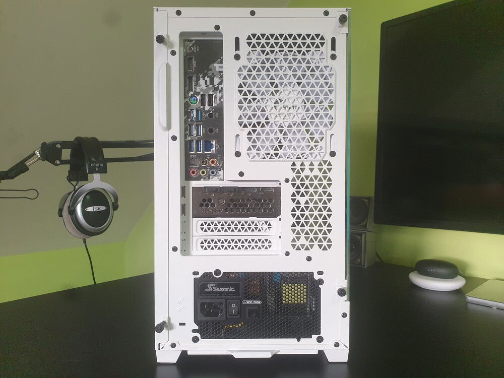 Back, GPU output, MB I/O, PSU