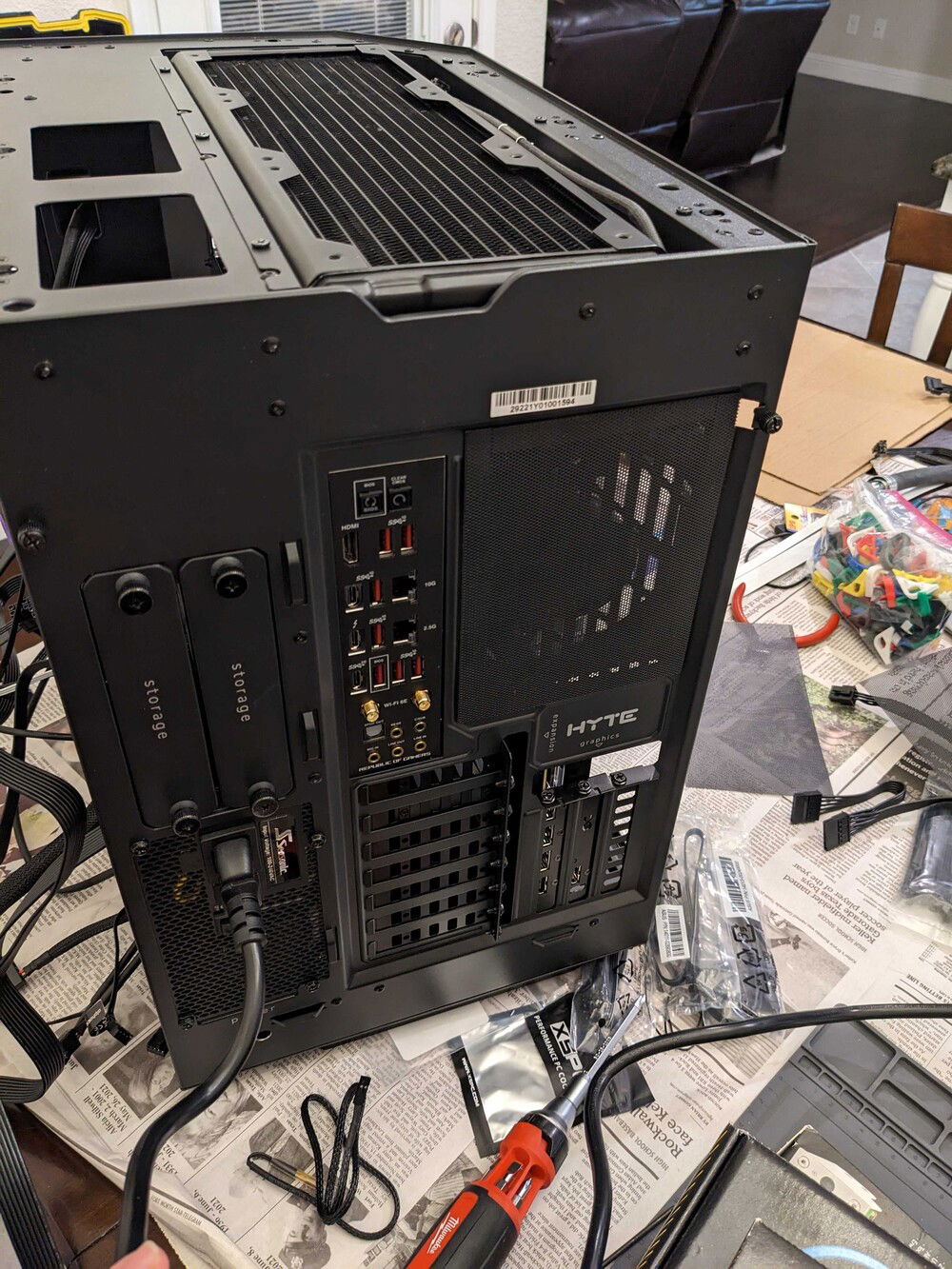 I am using the rear fan for an intake to help keep ram cool since I'm not using the cases' intended side fan mounts, so I did a dust-filter for it as well.