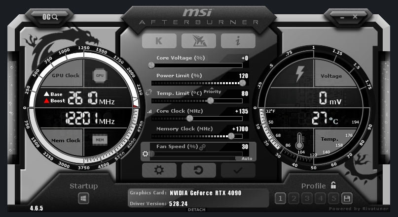 GPU core clock couldn't get stupid high before it would show errors in OCCT, but the memory went hard.  I was assuming it was just ECC, but performance kept increasing in Superposition.  This OC so far has seemed very stable between benchmarks and OCCT.