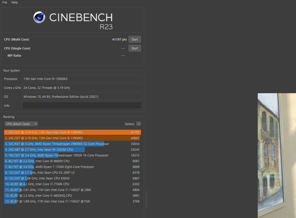 Cinebench with the CPU overclock applied.