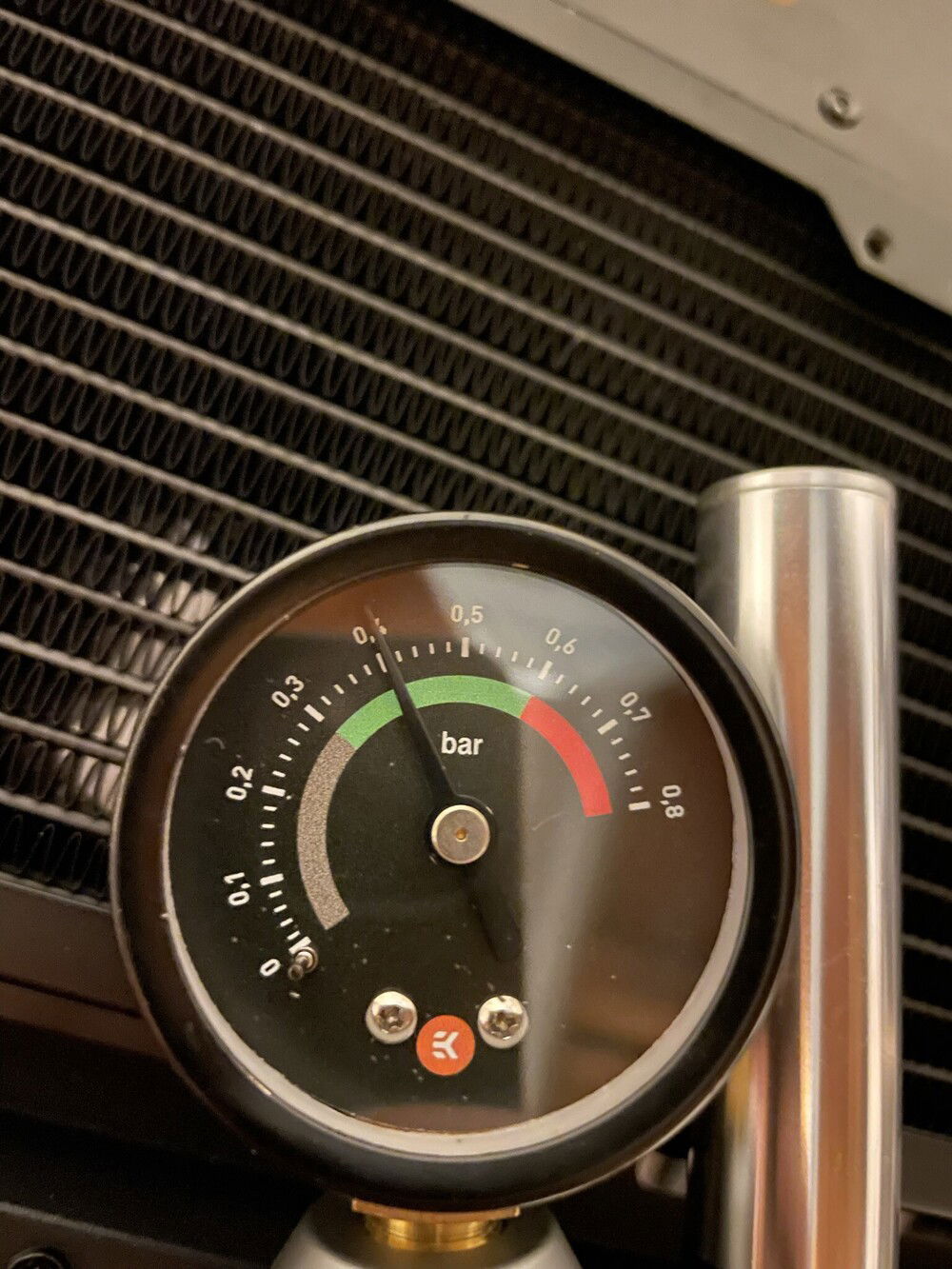 The first half of the loop holding pressure just fine overnight.