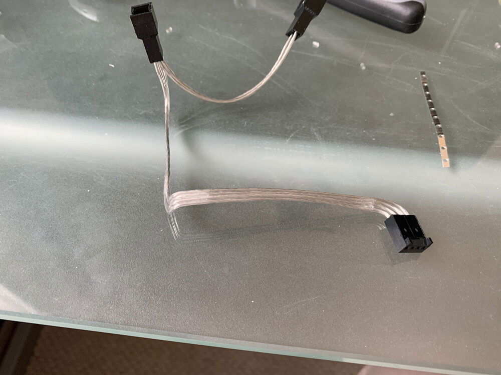 A custom fan splitter