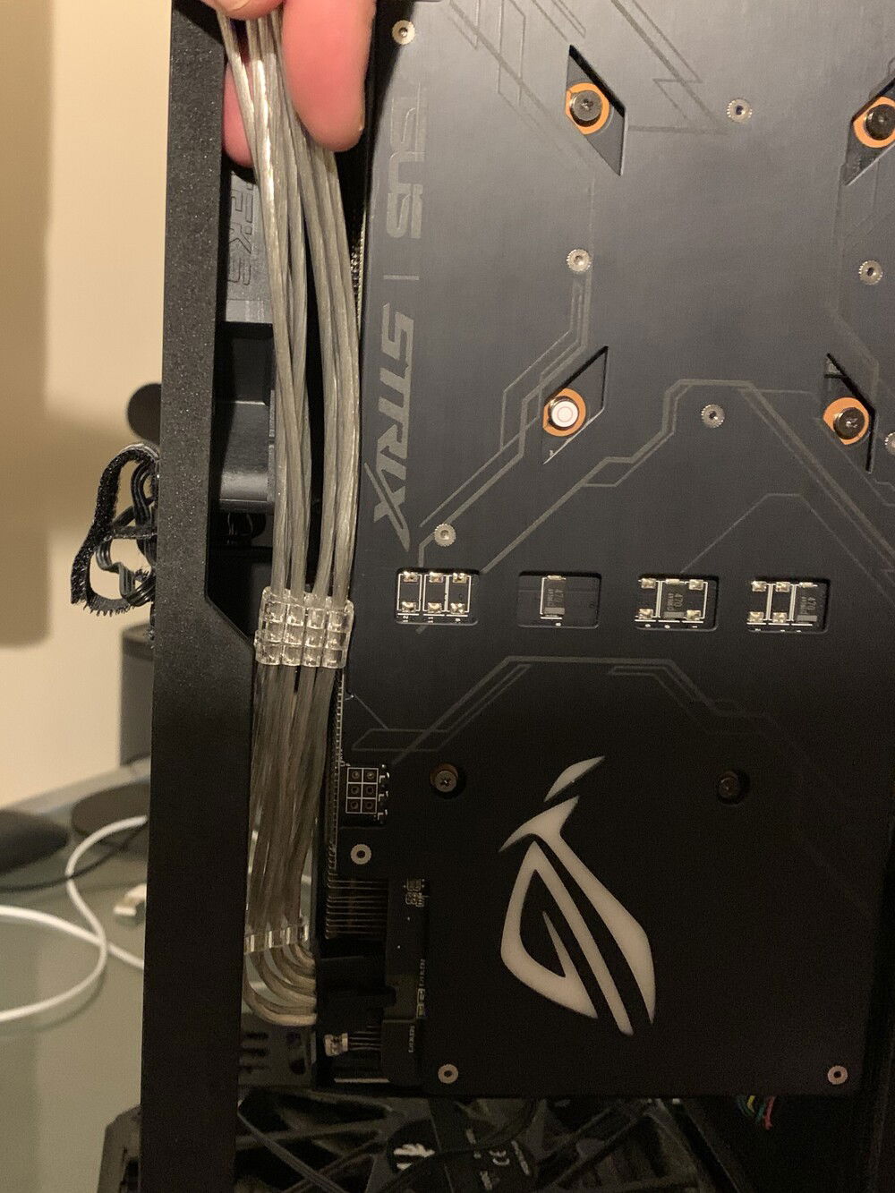 Wires were estimated and fed through to get their length...