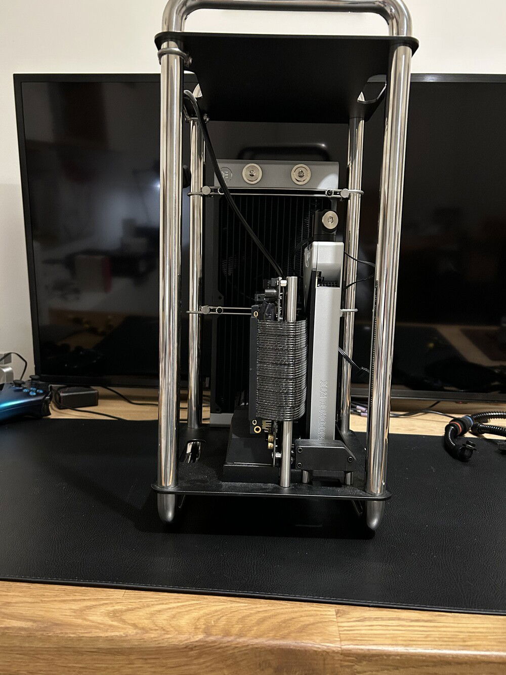 Original layout, radiator at back