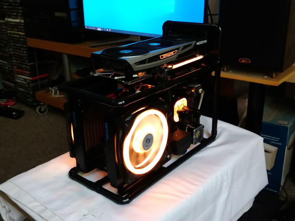 A pc case made around thermaltake swafans.