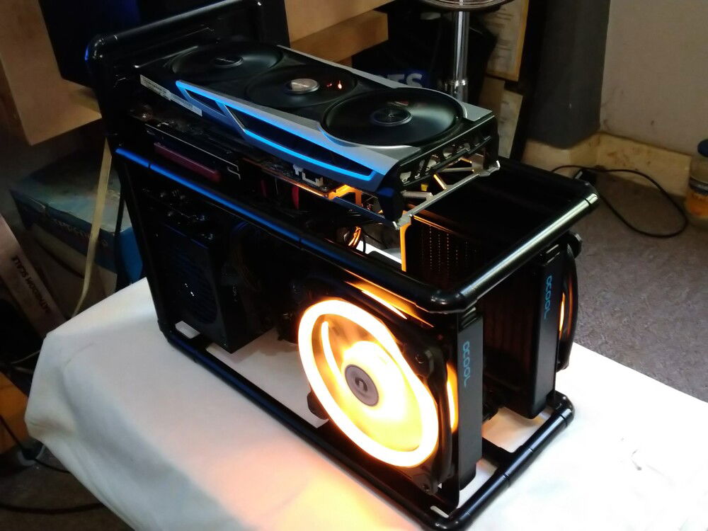 The pc case/fame is held together with just solder. copper and steel soldered togehter.