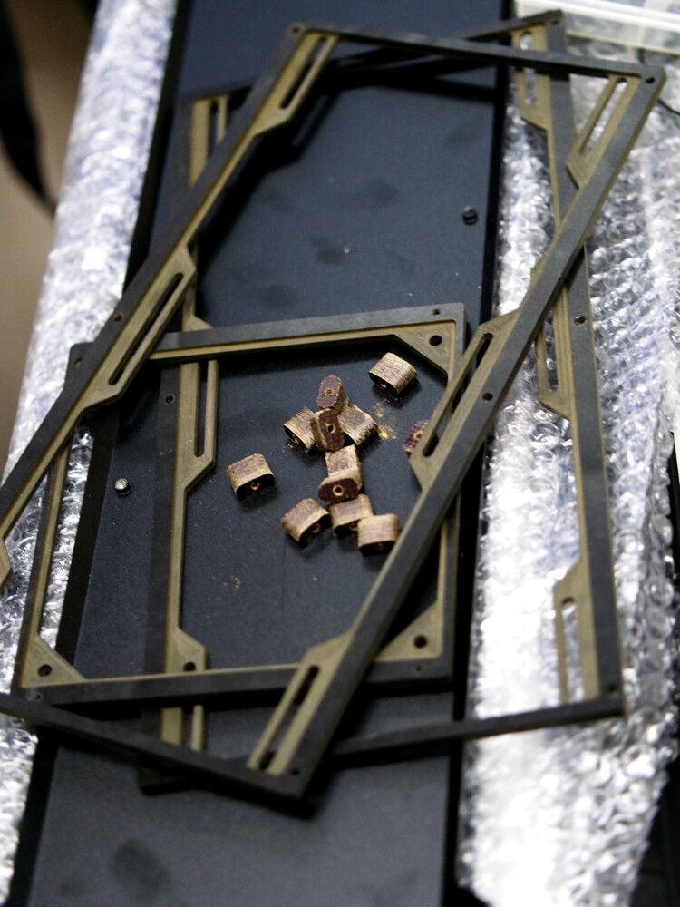 frames and spacers on which the radiators will be held