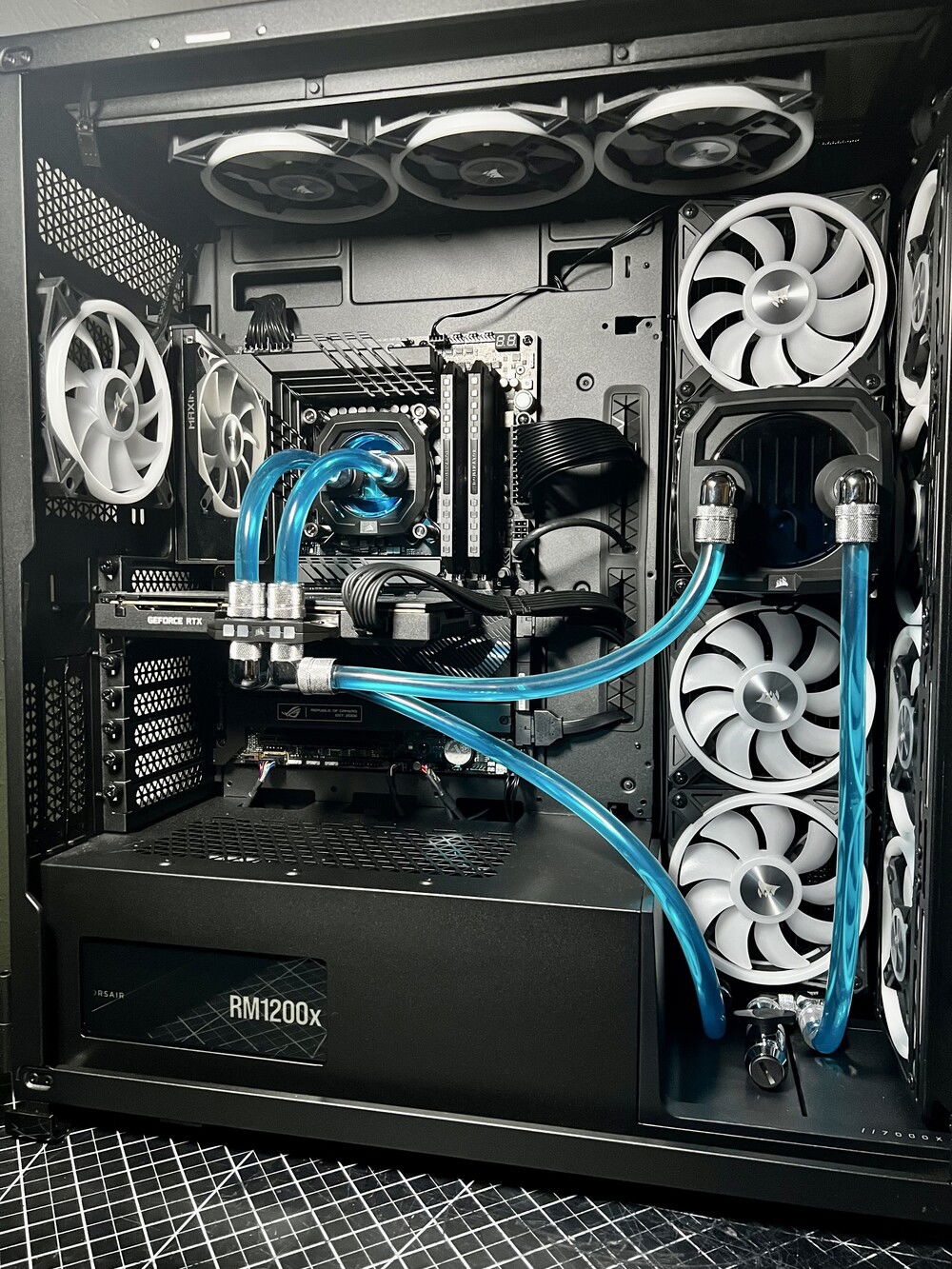 How it arrived from Origin. Ran well, but only one rad and just kind of nothing fancy.