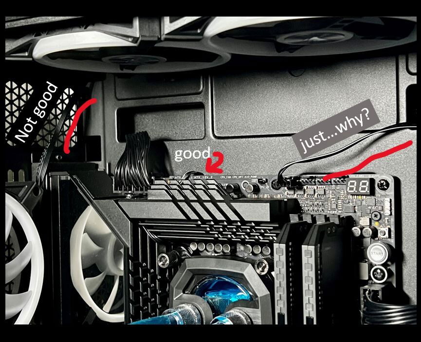 There were some...interesting cable management choices.