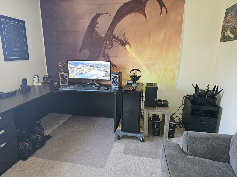 Main Monster on left back up Summer Rig on right.