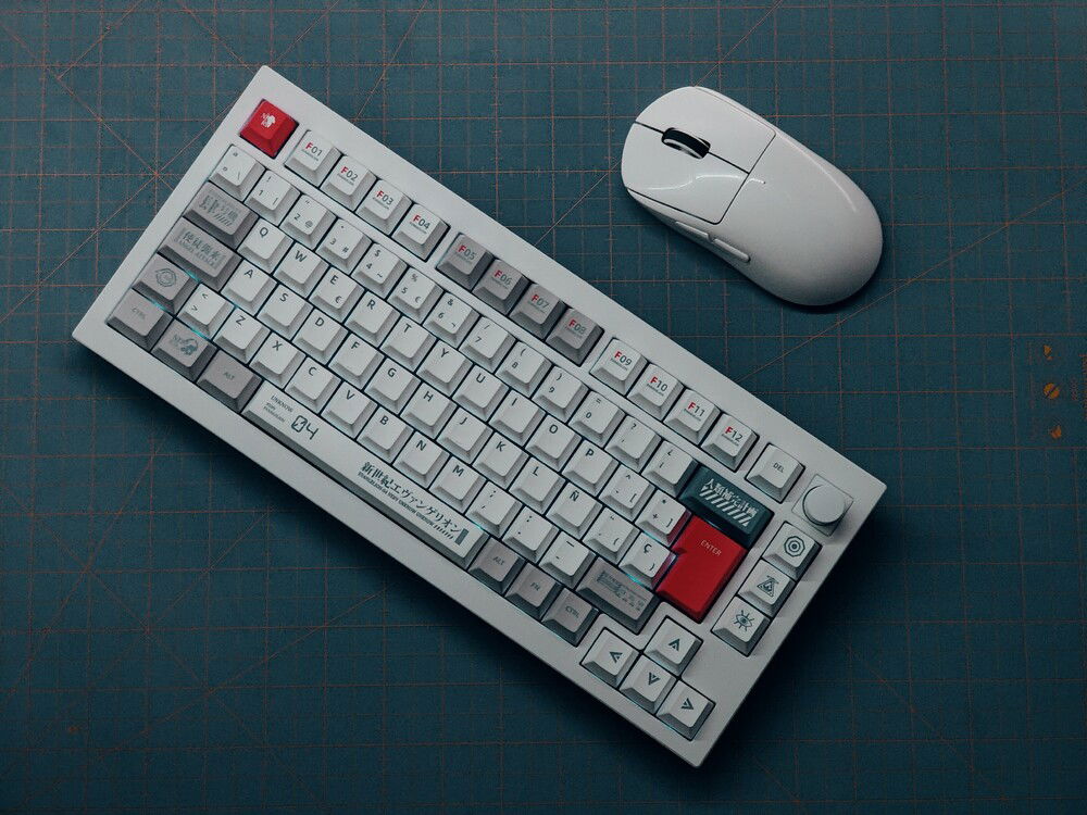 keychron q1 pro with eva-04 keycaps + logitech g pro x