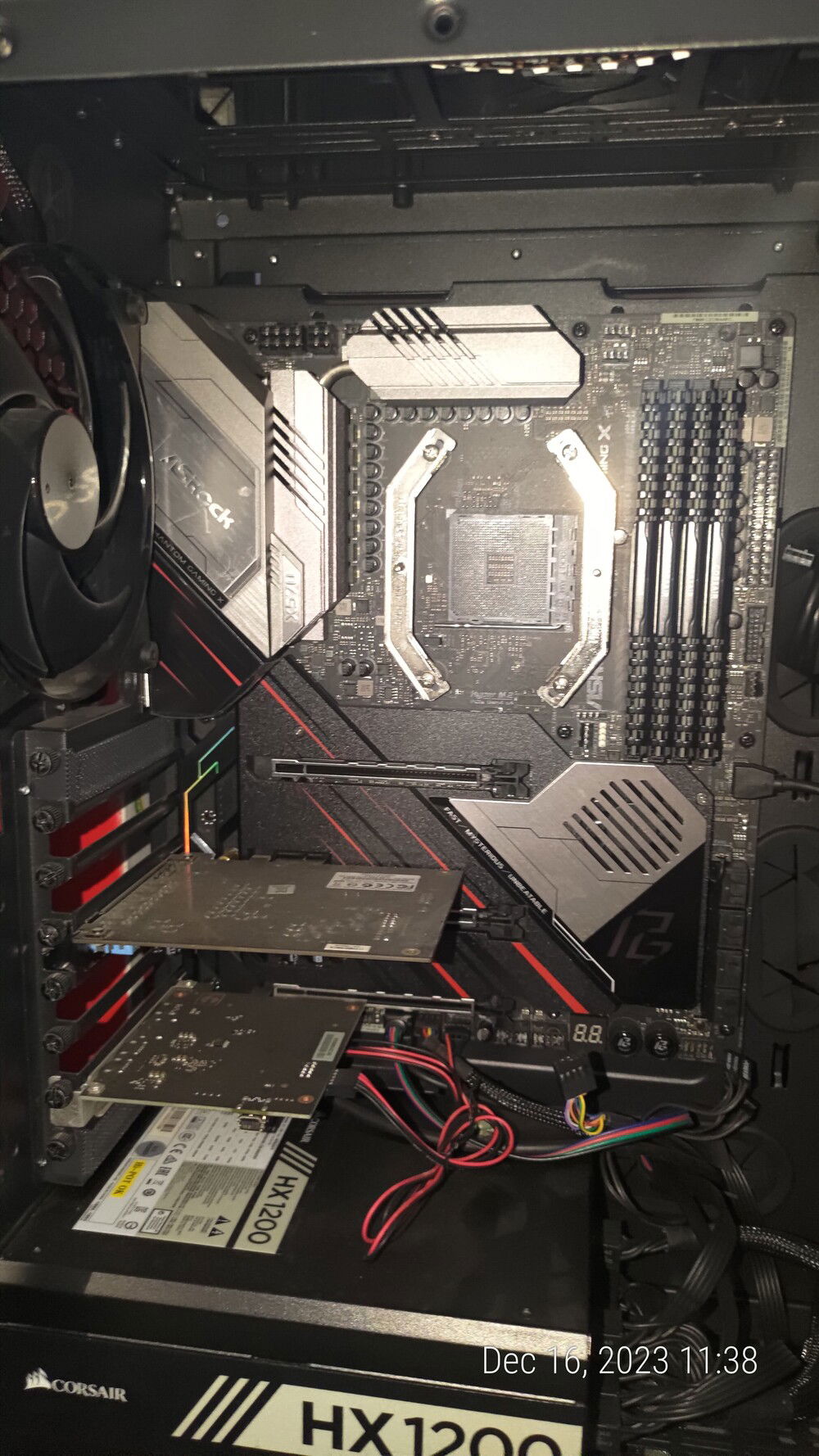 The connections around the motherboard is removed