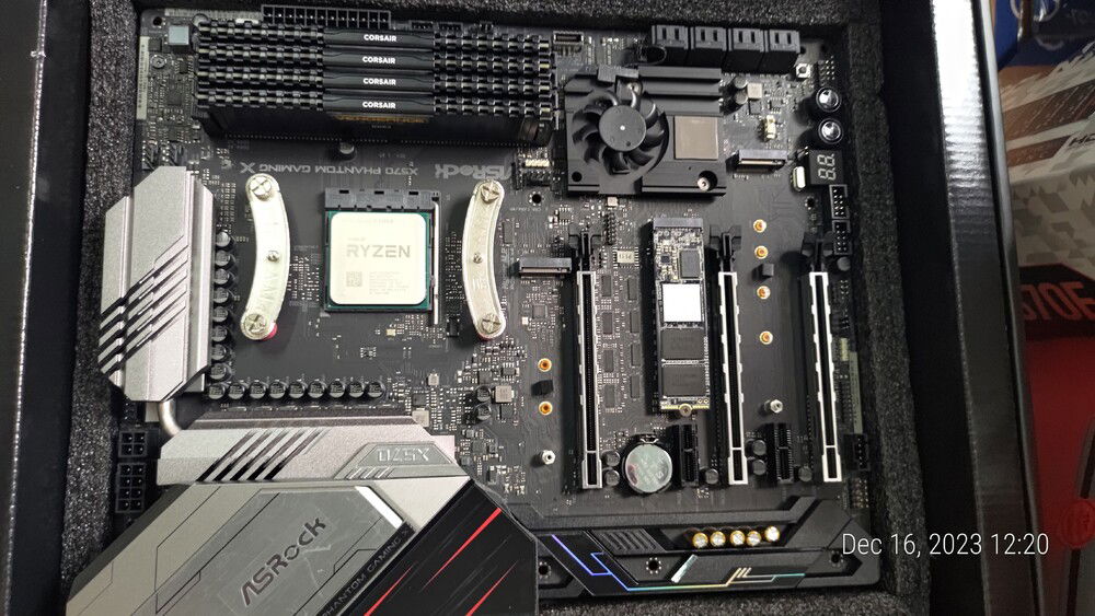 Got the CPU in and radiator's mounting on.