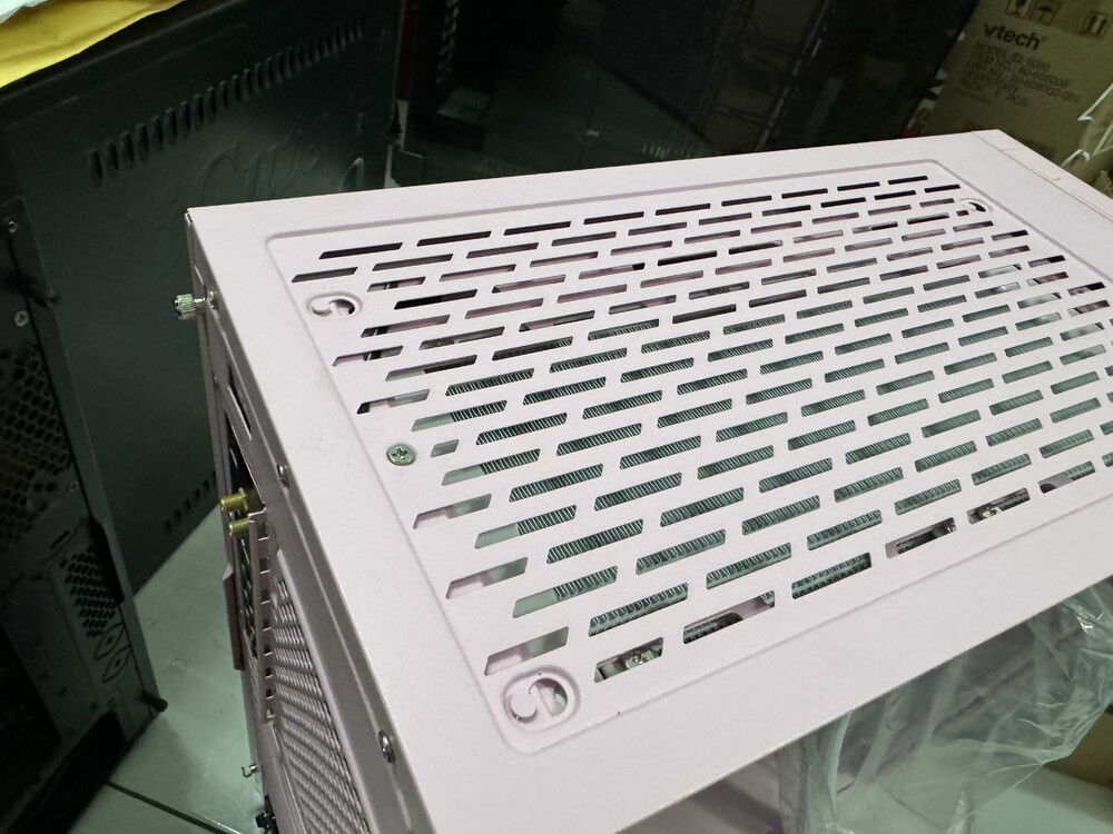 Installing the rad was the easy part. The hard part was avoiding all existing cabling.