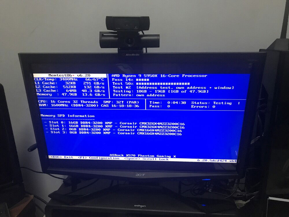 Memtest86+ is working