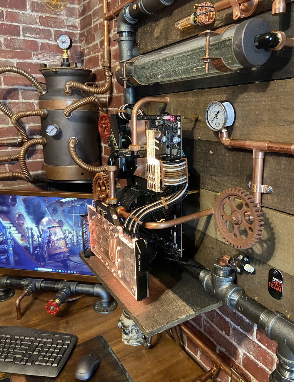 Used an old milk jug that was sitting in my backyard for 10+ years as my steam boiler.