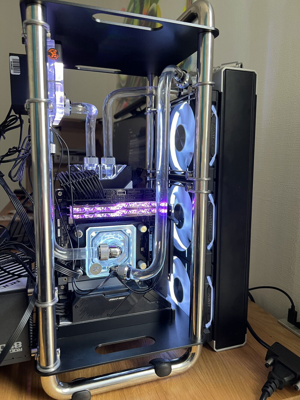 Bending the other pipes, had to do multiple 90/45/30 degree angle but pretty simple we have space here.