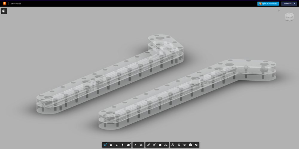 Custom distro's for the case, consisting of left and right banks.